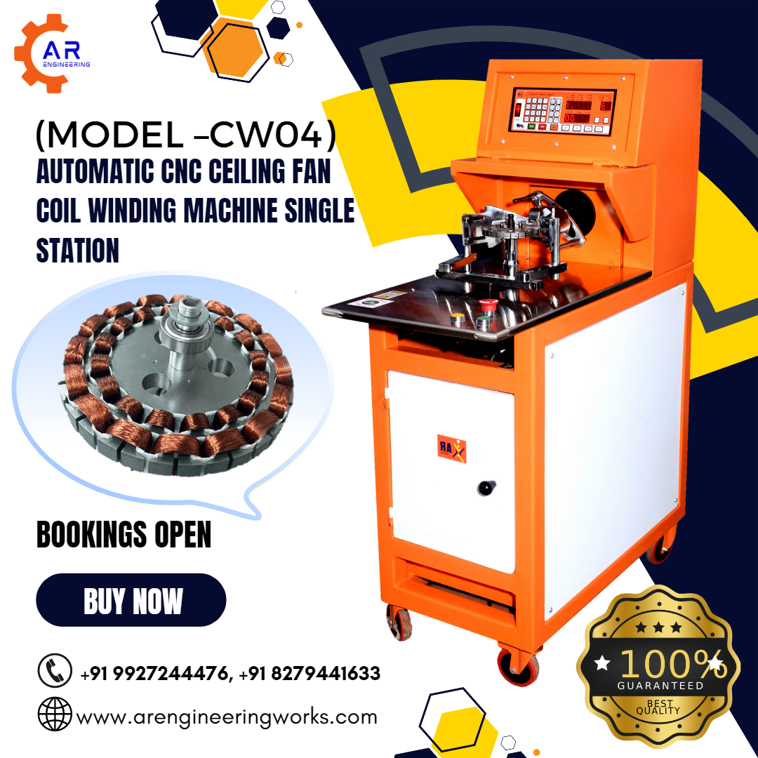 automatic cnc ceiling fan coil winding machine single station (model cw04)